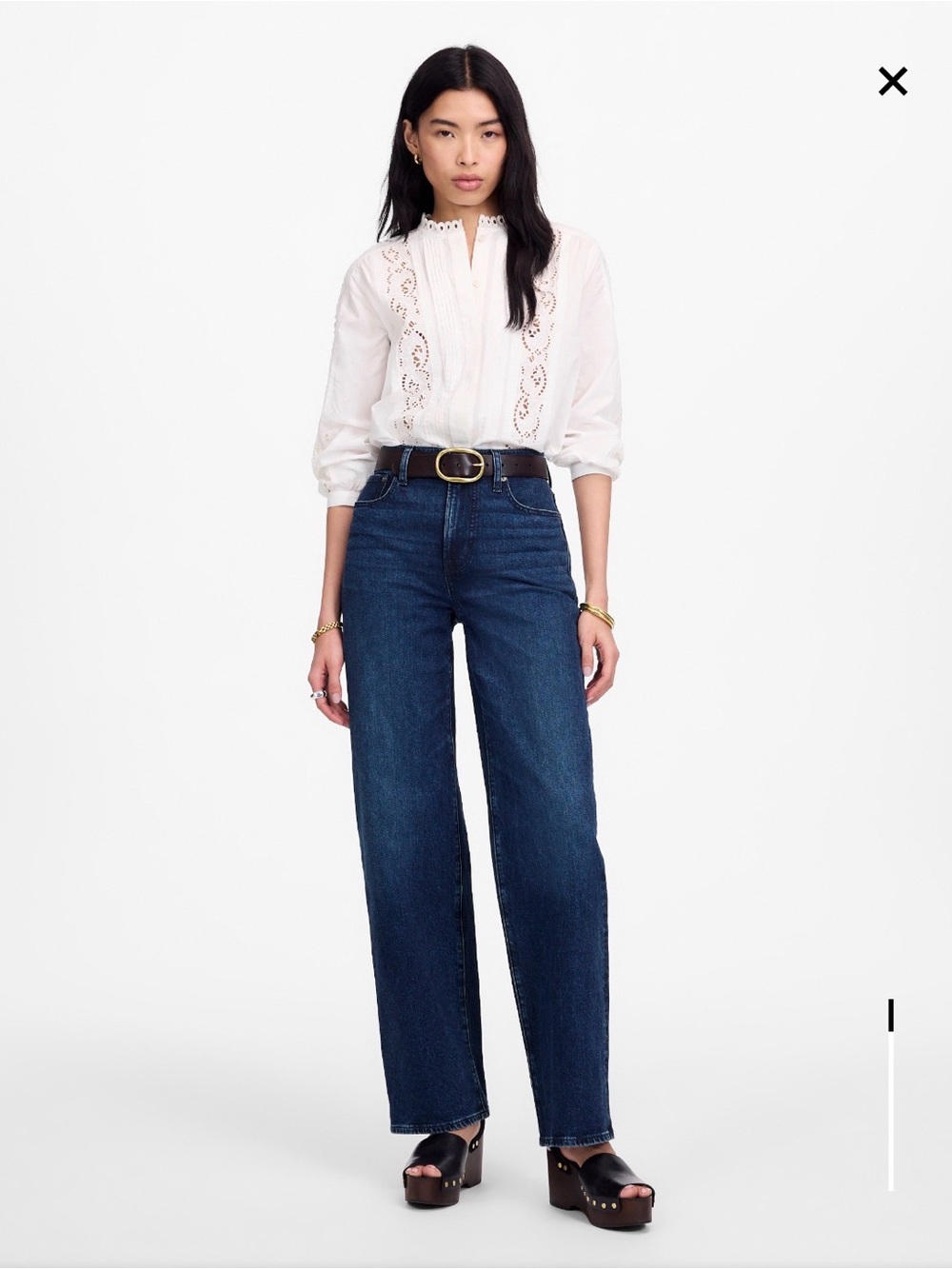 Madewell The perfect vintage wide-leg Jeans in nighthawk wash 24 NWT
